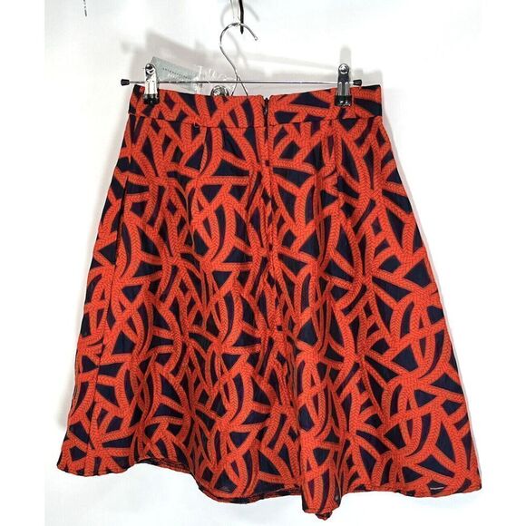 New Anthropologie Eva Franco Mariner Skirt Size 4 Petites Red Navy MSRP $140 - Picture 4 of 16